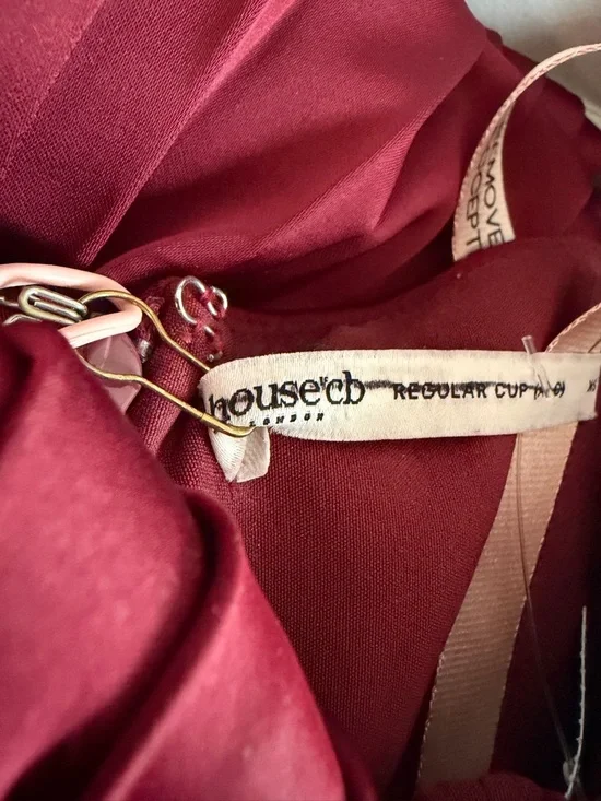 New! House of CB Cabernet Marcella Strapless Pleated Maxi Dress XS 36302 - Picture 13 of 16